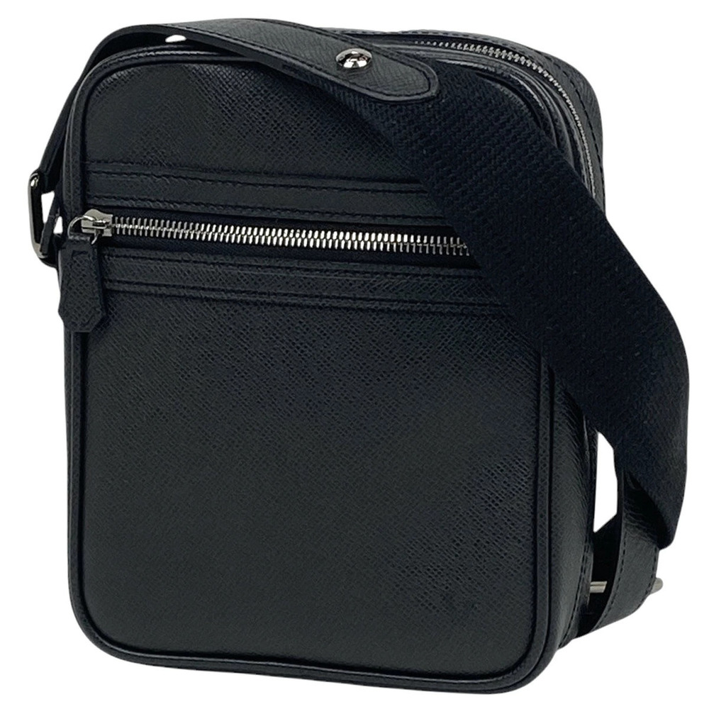 Louis Vuitton Dimitri Crossbody Shoulder Bag Taiga Leather Ardoise Black